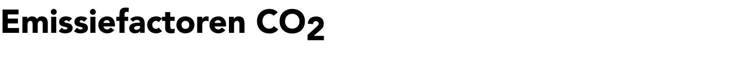 Emissiefactoren CO2