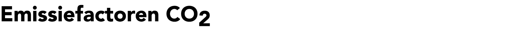 Emissiefactoren CO2